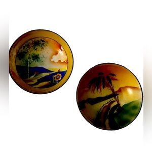 Exquisite Antique Prov ES Saxe German made, hand painted Porcelain Bowls